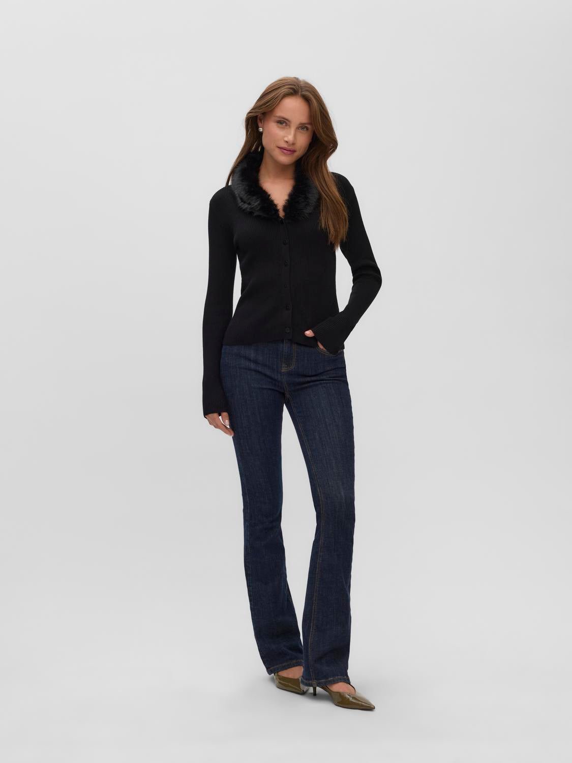 VMPHOENIX Knitted Cardigan - Black - VERO MODA & VILA Bergvik